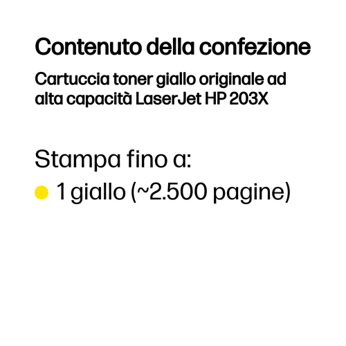 HP 203X – Toner giallo originale