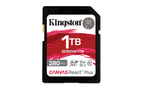 SDR2V6/1TB Sdxc Memoria Kingston 512Gb Canvas React Plus UhsIi 280R150W UPC 