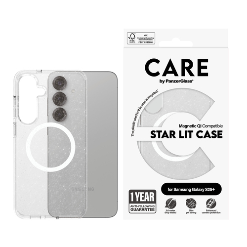 PanzerGlass CARE™ by PanzerGlass® Star Lit Case w. White Qi Compatible Samsung Galaxy S25+ – image 2