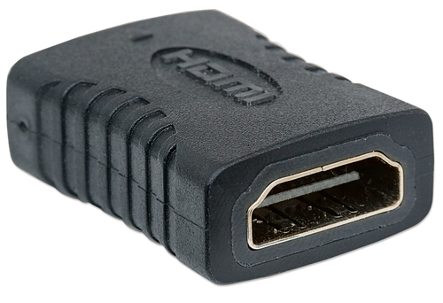Manhattan Acoplador/conector HDMI recto, 4K@60 Hz, apto para TODOS los usos 4K y 1080p/HD, une 2 cables HDMI de hasta 5 m por lado, hembra/hembra, negro, Ultra HD 4K×2K, garantía de por vida, equivalente a GCHDMIFF imagen 4