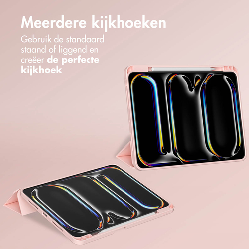 Accezz Smart Silicone Bookcase voor Apple iPad Pro 11 (2024) M4 Tablethoesje Roze, afbeelding 3