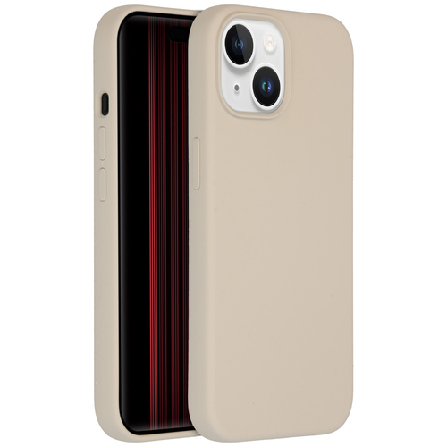Accezz Liquid Silicone Backcover iPhone 15 Telefoonhoesje Grijs