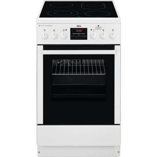 AEG CCB56470BW Freestanding cooker Electric Zone induction hob White