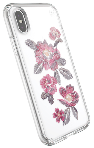 Speck Presidio Clear + Print Apple iPhone X/XS Embroideredfloral Fuchsia/Clear