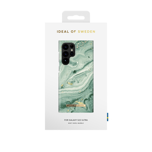 iDeal of Sweden Printed Case Galaxy S22U Mint Swirl Marble – image 1