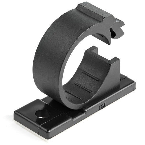 StarTech.com 100 Adhesive Cable Management Clips Black, Network/Ethernet/Office Desk/Computer Cord Organizer, Sticky Cable/Wire Holders, Nylon Self Adhesive Clamp UL/94V-2 Fire Rated - Nylon 66 Plastic - TAA (CBMCC3) Sort – billede 3
