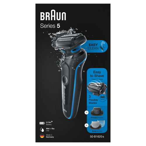 Braun Series 5 50-B1620s Foil shaver Trimmer Blue – image 6