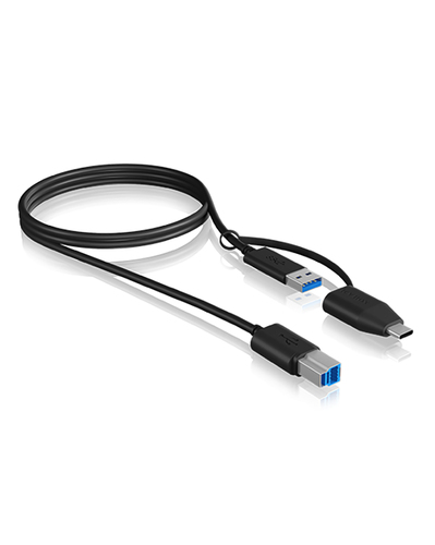 ICY BOX IB-CB032 USB-B > USB-A en USB-C kabel, afbeelding 4