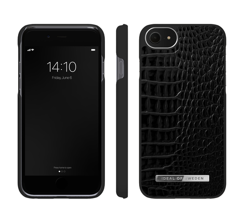 iDeal of Sweden Atelier Case iPhone 8/7/6/6S/SE Neo Noir Croc Slvr – image 2