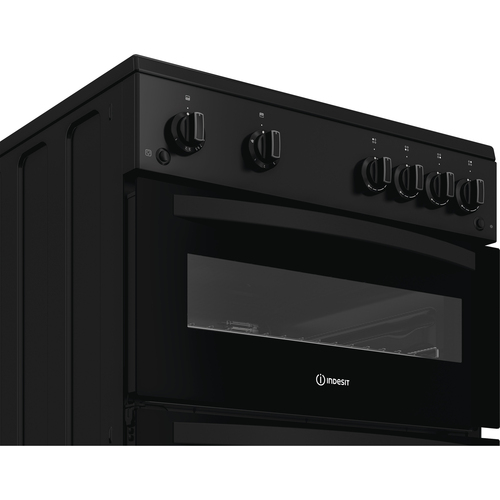Indesit IDG6GB cooker Freestanding cooker Gas Black – image 4