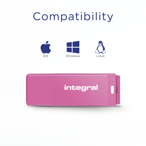 Integral 64GB USB2.0 DRIVE NEON PINK – image 4