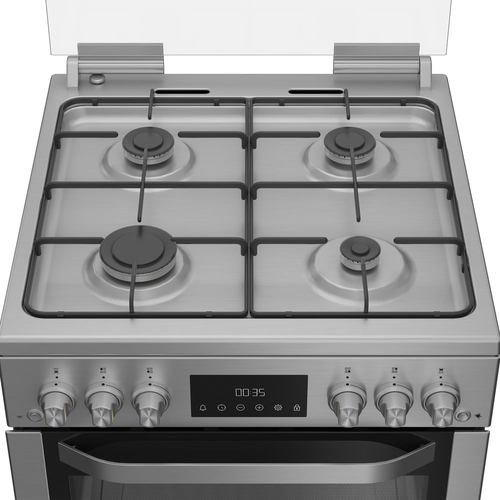 Hotpoint HDG6GDCX 60cm wide Double Oven Gas Cooker - Stainless Steel - image 5