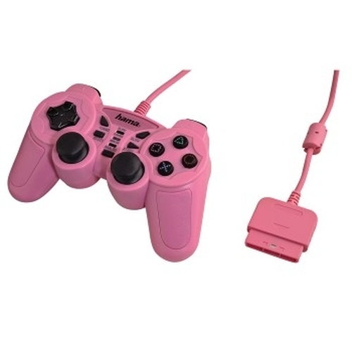 Hama Grip Controller for PlayStation 2, pink