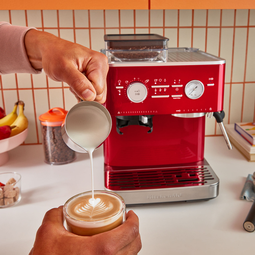 KitchenAid Semi Automatic Espresso Machine with Burr Grinder Candy Apple - image 5