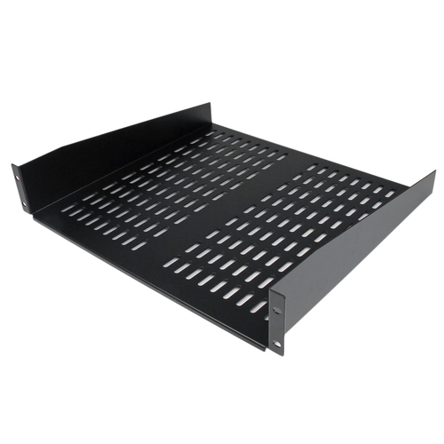 StarTech.com 2U Server Rack Shelf - Universal Vented Cantilever Tray for 19 Network Equipment Rack & Cabinet - Heavy Duty Steel - 50lb - 16 Deep (CABSHELFV) Rackhylde Sort