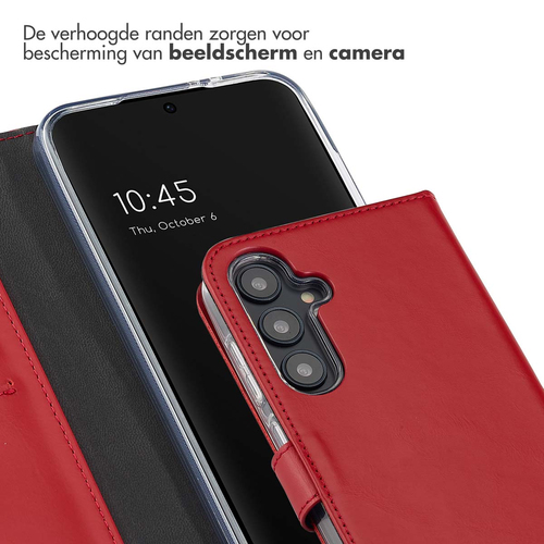 Selencia Echt Lederen Bookcase Samsung Galaxy S24 FE - Rood, afbeelding 3