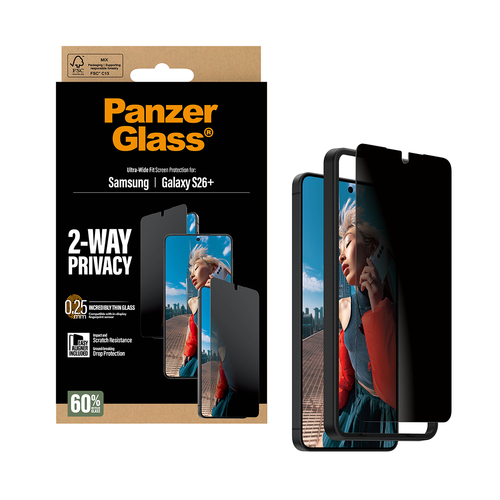 PanzerGlass 2-Way Privacy Screen Protector Samsung Galaxy S26  Ultra-Wide Fit w EasyAligner – Foto 7 von 8