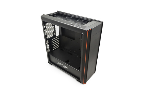 ABYSM Gaming DORIAN ATX case with tempered glass side, USB 3.0 Black/Orange – image 4