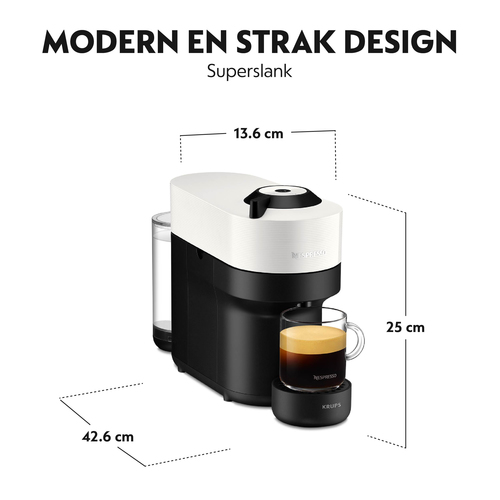 Krups Nespresso Vertuo Pop Coconut White XN9211 mit Aeroccino – Foto 3 von 10