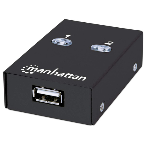 Manhattan Conmutador USB-A de uso compartido automático, 2x puertos USB-B, 480 Mbps (USB 2.0), control dual (autosensing o manual), Alimentado por USB (no requiere alimentación externa), incluye cable USB-A a USB-B de 1,5 m imagen 5