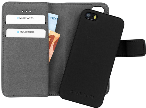 Mobiparts 2 in 1 Premium Wallet Case Apple iPhone 5/5S/SE Black – image 1