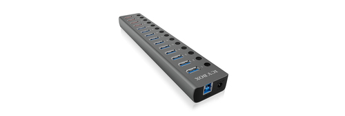 ICY BOX IB-HUB1715-U3 USB 3.2 Gen 1 (3.1 Gen 1) Type-B 5000 Мбит/с Антрацит, Черный