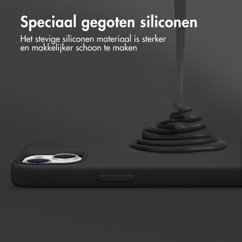 Accezz Liquid Silicone Backcover met MagSafe voor Samsung Galaxy S25 Telefoonhoesje Zwart, afbeelding 2