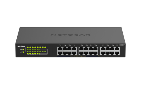 NETGEAR GS324P Unmanaged Gigabit Ethernet (10/100/1000) Power over Ethernet (PoE) Black