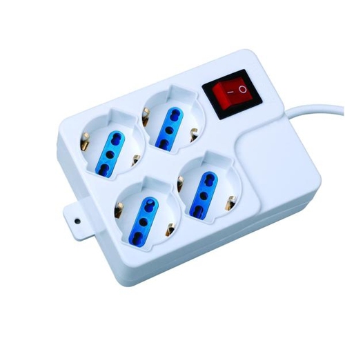 Nilox MULTIPRESA 4 PORTE BIPASSO BIANC