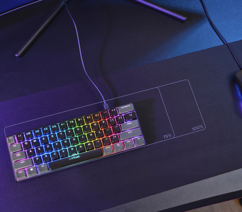 Trust GXT867 ACIRA 60% MINI GAMING Toetsenbord Zwart, afbeelding 6
