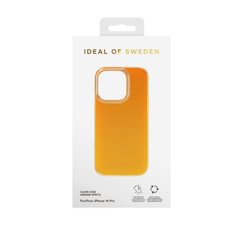 iDeal of Sweden Clear Case iPhone 14 Pro Orange Spritz – image 2