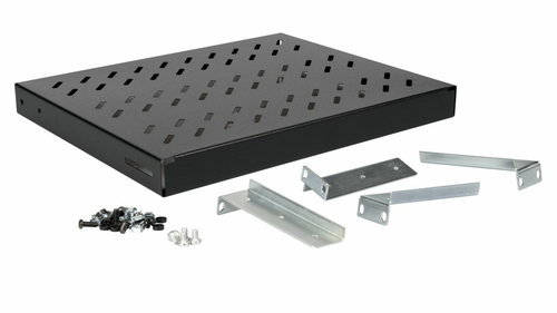 Equip legplanken variabel 19" voor Serverschränke, 1U 35cm zwart, afbeelding 3