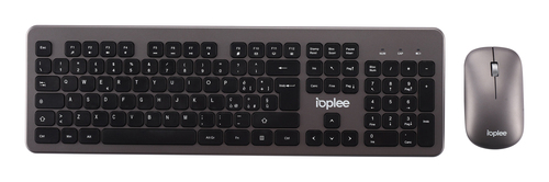 IOPLEE 290G keyboard Mouse included Office RF Wireless QWERTY Black, Grey – image 1