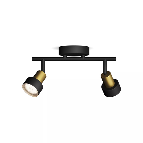 Philips Opbouwspot Conduit - Zwart - 13,4cm - 2xgu10
