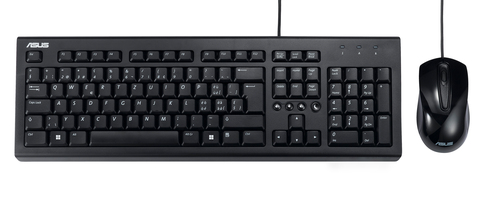 ASUS U2000 keyboard Mouse included Home/Office USB QWERTY Spanish Black