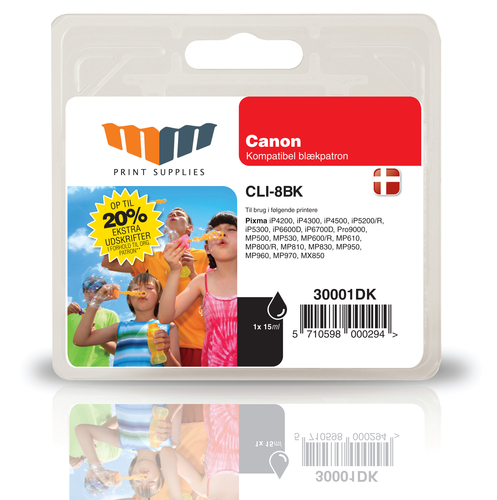 MM Black Inkjet Cartridge - Replaces Canon CLI-8BK (0620B001) - 20% Extra ink compared to OEM