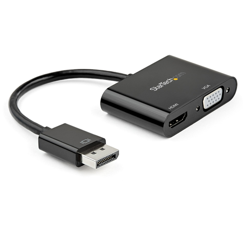 StarTech.com DP2VGAHD20 видео кабель адаптер DisplayPort HDMI + VGA (D-Sub) Черный