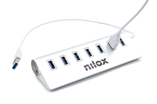 Nilox NX7HUB30 interface hub USB 3.2 Gen 1 (3.1 Gen 1) Type-A 5000 Mbit/s Grey – image 3