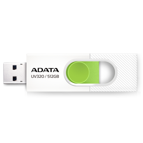 MEMORIA FLASH ADATA UV320 512GB USB3.2 WHITE-GREEN AUV320-5 AUV320-512G-RWHGN - Código: AUV320-512G-RWHGN | Compra en Guadalajara