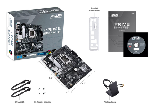 Asus Prime H610M-A WiFi D4 LGA1700 mATX Motherboard - PCIe 4.0, Dual M.2, USB 3.2 Gen 2, Wi-Fi 5 - image 7