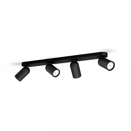 Philips Plafondspot Pongee Zwart 4xgu10, afbeelding 2