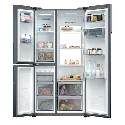 Haier Series 7 HSPR79F18EWMB American-Style Smart Fridge Freezer - Brushed Black, Black - image 2