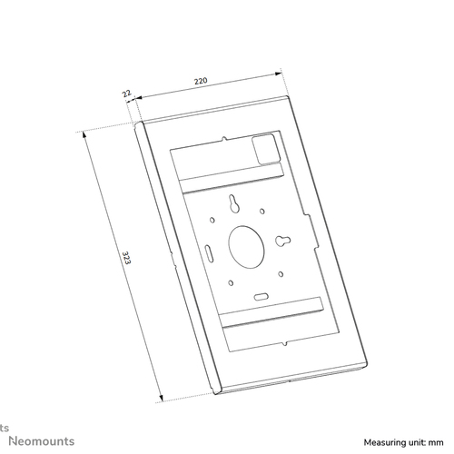 Neomounts WL15-601BL1 Tablethouder 10.9-11" | 25,4-27,9 cm - vergrendelbaar