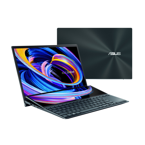 ASUS Zenbook Duo 14 UX482EGR-HY366W Intel® Core™ i5 i5-1155G7 Ноутбук 35,6 cm (14") Сенсорный экран Full HD 16 GB LPDDR4x-SDRAM 512 GB Твердотельный накопитель (SSD) NVIDIA GeForce MX450 Wi-Fi 6 (802.11ax) Windows 11 Home Синий