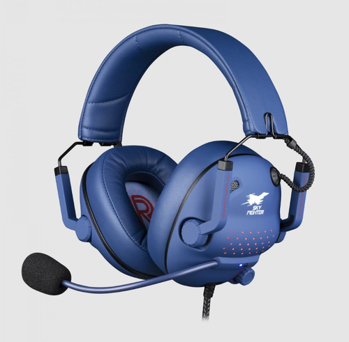 Konix Skyfighter Гарнитура Проводная Оголовье Игровой USB тип-A Синий