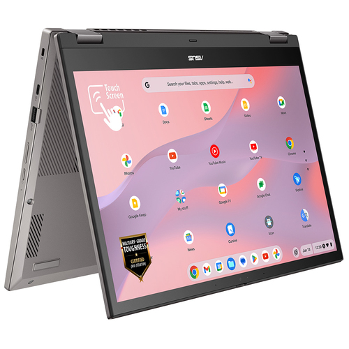 ASUS Chromebook CM34 Flip CM3401FFA-LZ0199 AMD Ryzen™ 5 7520C Хромбук 35,6 cm (14") Сенсорный экран WUXGA 8 GB LPDDR5-SDRAM 256 GB Твердотельный накопитель (SSD) Wi-Fi 6 (802.11ax) ChromeOS Серый