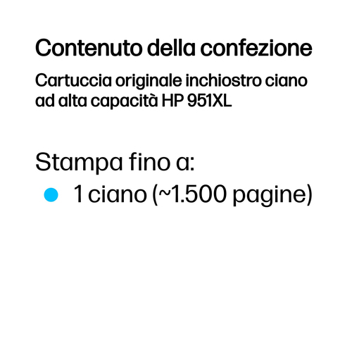 HP 951XL – Cartuccia ciano originale