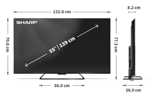 Sharp 55HR7265E TV – image 9