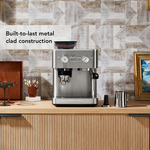 KitchenAid Semi Automatic Espresso Machine with Burr Grinder Stainless Steel - image 2