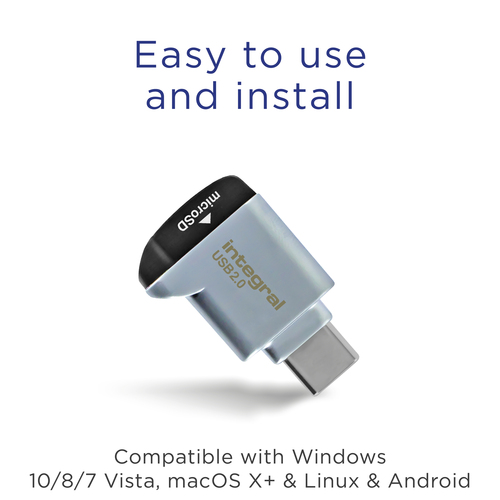 Integral USB 2.0 CARD READER TYPE C SINGLE SLOT MICRO SD ETAIL – image 7